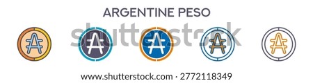 Argentine Peso Symbol Element For Design Graphic - Multi Styles
