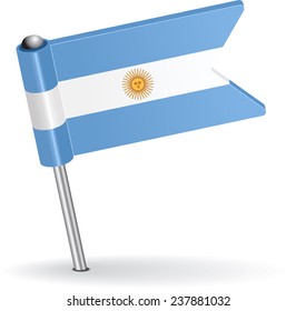 Argentine pin icon flag. Vector illustration Eps 8.