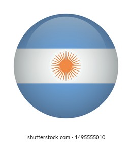 Argentine Round Flag Icon Argentina Stock Vector (Royalty Free ...