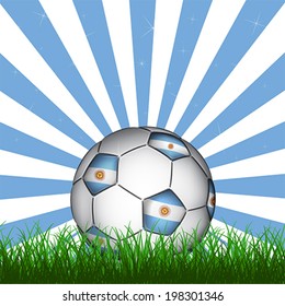 Argentine soccer ball, vector