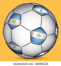Argentine soccer ball, vector