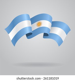 Argentine waving Flag. Vector illustration Eps 8.