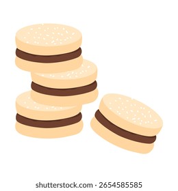 Alfajor argentino comida chocolate Ilustração