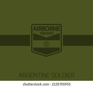 Argentinian army	emblem template. eps10