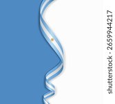 Argentinian flag wavy abstract background layout. Vector illustration.