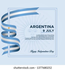 Argentinian independence day, vector template illustration