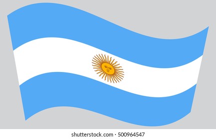 Argentinian National Official Flag Argentine Republic Stock Vector ...