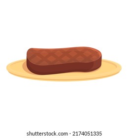 Argentinian steak icon cartoon vector. Argentina travel. South america