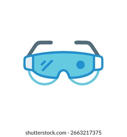 AR-Gafas Icono de estilo de Ilustración vectorial