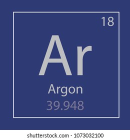 Argon Ar chemical element icon- vector illustration