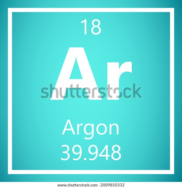 Argon Ar Periodic Table Elements Atomic Stock Vector (Royalty Free ...