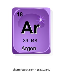 Argon Chemical Element Atomic Number Symbol Stock Vector (Royalty Free ...