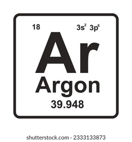 Argon element icon vector illustration symbol design