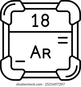 Design de ícone de vetor Linha de árgon