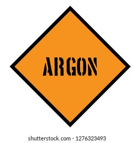 argon sign on white background