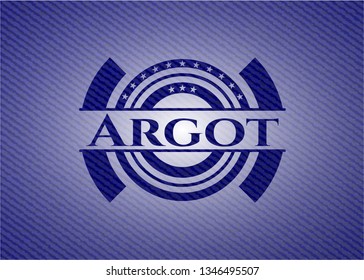 Argot emblem with denim texture