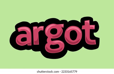 ARGOT writing vector design on a green background very simple and very cool