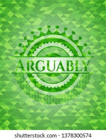 Arguably green mosaic emblem