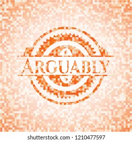 Arguably orange mosaic emblem
