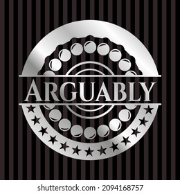 Arguably silvery badge. Vector Illustration. Mosaic. 