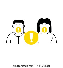 Argue back and forth. Arguing faces with  speech bubble. Outline, linear, thin line, doodle art. Simple style with editable stroke.

