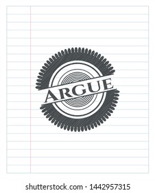 Argue draw (pencil strokes). Vector Illustration. Detailed.