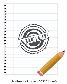 Argue dibujado con pinceladas. Ilustración vectorial. Detallado.