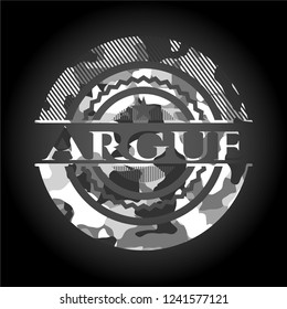 Argue grey camo emblem