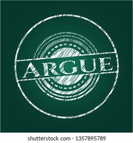 Argue on chalkboard