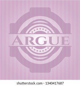 Argue vintage pink emblem