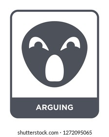 arguing icon vector on white background, arguing trendy filled icons from Emotions collection, arguing simple element illustration