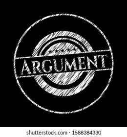Argument with chalkboard texture. Vector Illustration. Detailed.