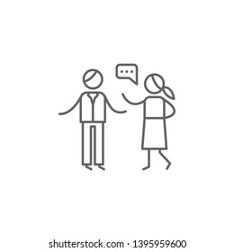Argument, family icon. Element of family life icon. Thin line icon for website design and development, app development. Premium icon