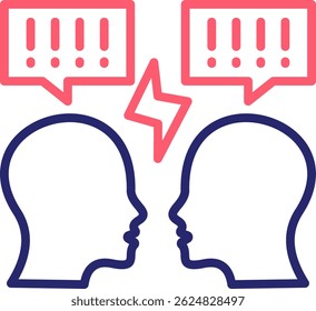 Argument Icon Color Vector Illustration