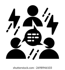 Argument Icon Element For Design And Vector