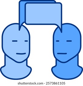 Argument Icon - Lineal Blue Style - Critical Thinking Theme
