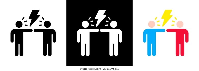 Conjunto de iconos de argumento Ilustración vectorial de glifos
