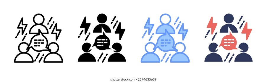 Ícone de argumento Definir coleção de vários estilos