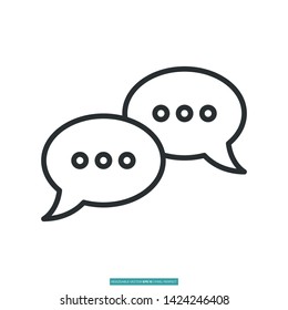 Argument Icon Vector Illustration Logo Template