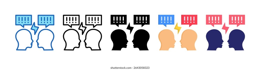 Argument Multiple Style Icon Set Collection.