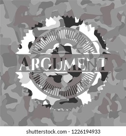 Argument on grey camo pattern