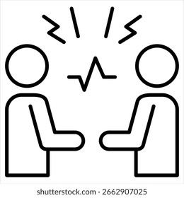 Icono de esquema de argumento Ilustración vectorial