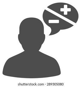 Arguments icon from Business Bicolor Set. Vector style: flat symbol, gray color, rounded angles, white background.
