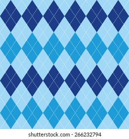 Argyle basic seamless texture blue rhombus