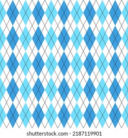argyle blue pattern seamless design