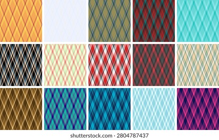 Argyle bundle for fashion planners. Coordinated pages feel structured and profesional. Vector format prints sharply.