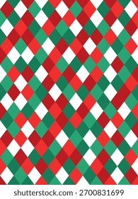 Argyle christmas vector pattern.Seamless geometric illustration pattern.Scotland argyll intarsia pastel element style.Design for fabric clothing,sweater,socks,wrapping,tablecloth,blanket,decoration.