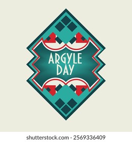 Argyle Day tag dedicated to decorative pattern