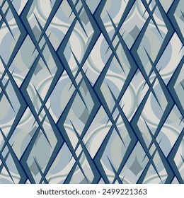 Argyle diagonals on retro damask pattern