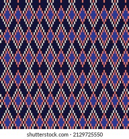 Argyle fair isle seamless pattern design for knitwear, fashion textile, graphics